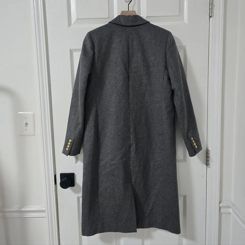 J.Crew Collection Wool And Cashmere Blend Gray Classic Coat Size 2